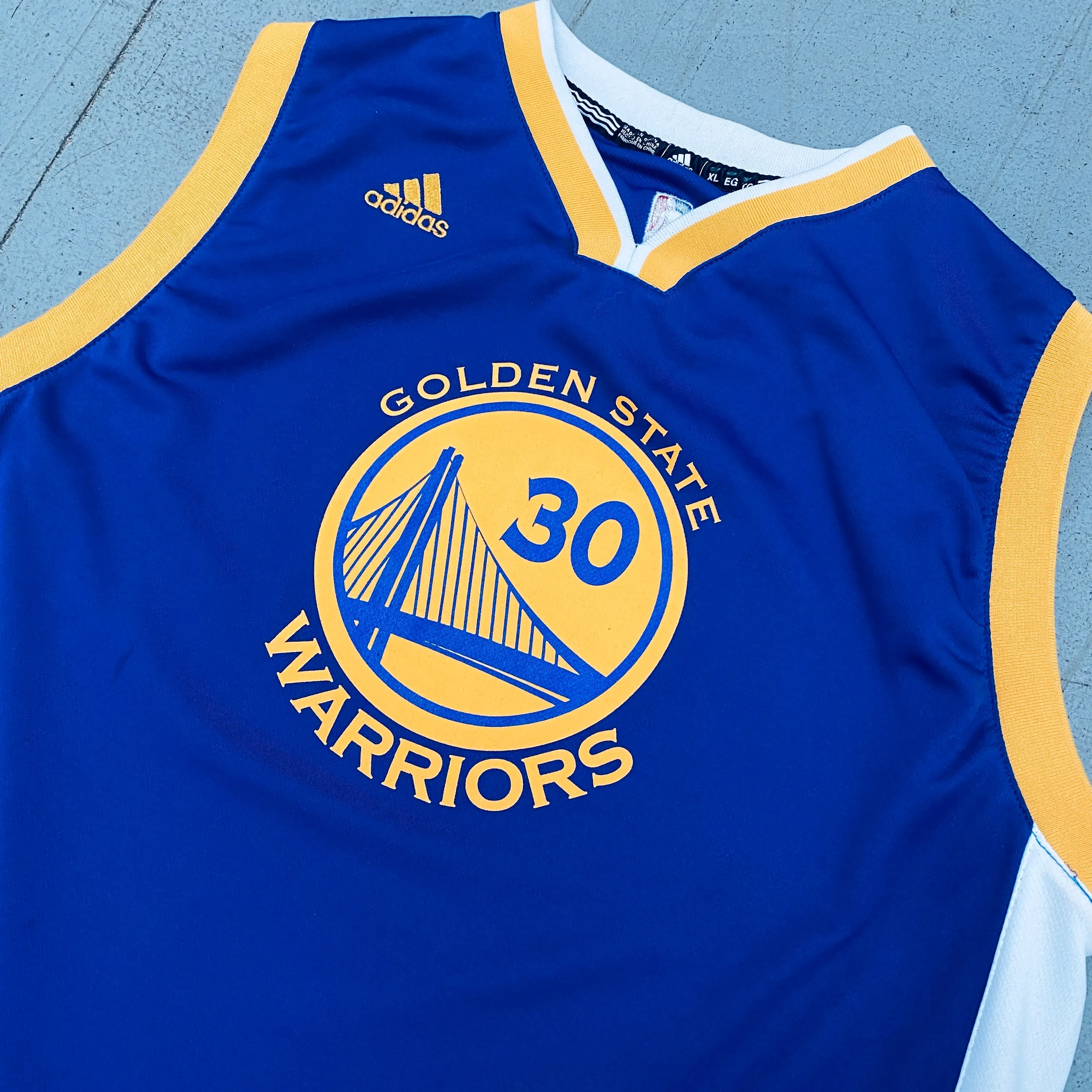 Golden State Warriors: Steph Curry 2016/17 Blue Adidas Jersey (S)