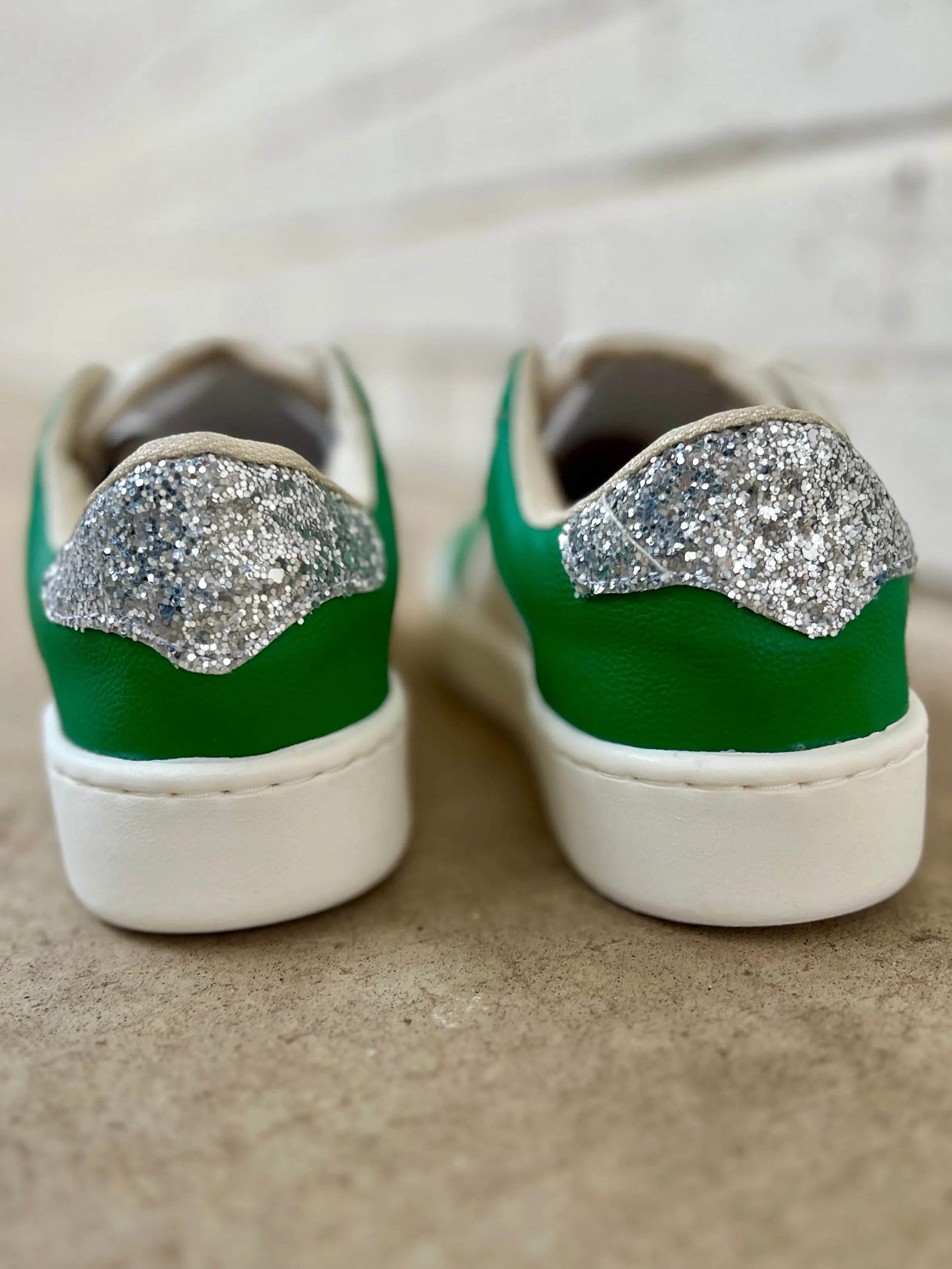 Green & Silver Game Day Sneakers