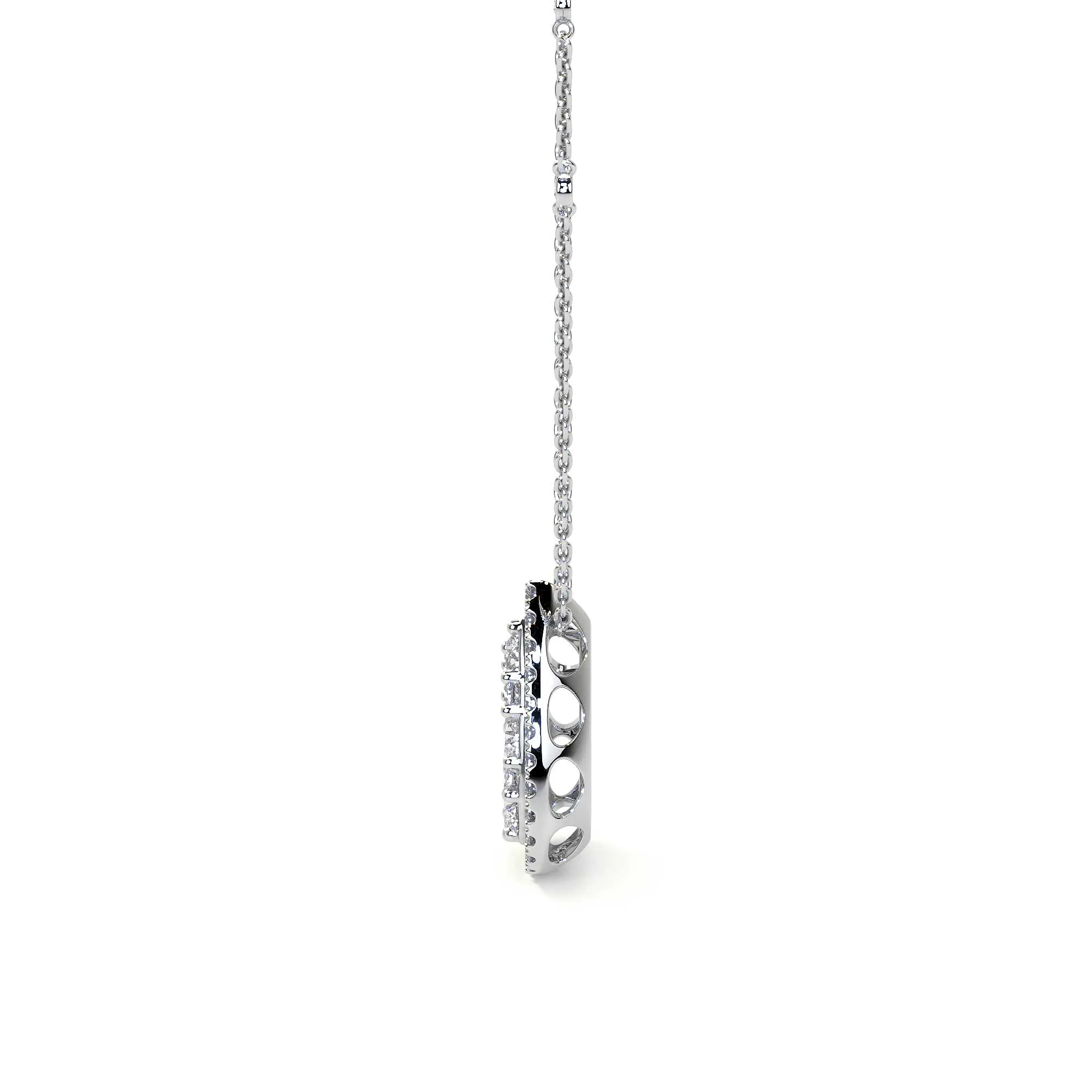 'Heritage' Necklace with Diamond Pear Pendantle e