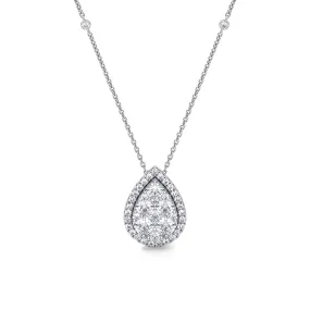 'Heritage' Necklace with Diamond Pear Pendantle e