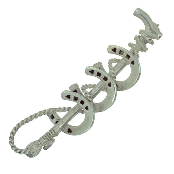 Horse Shoes & Whip Stock Pin