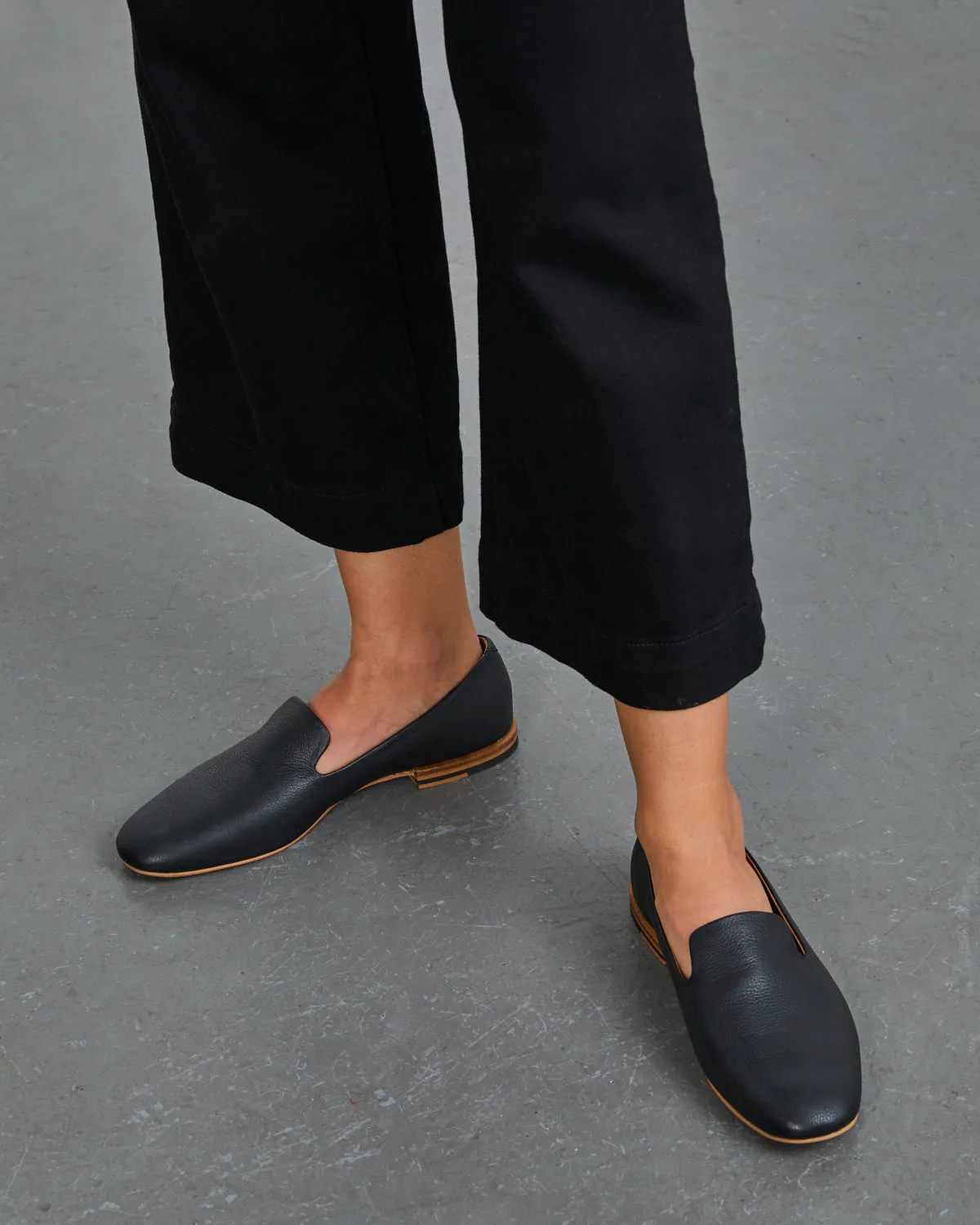 Jane Soft Leather Loafers | Black