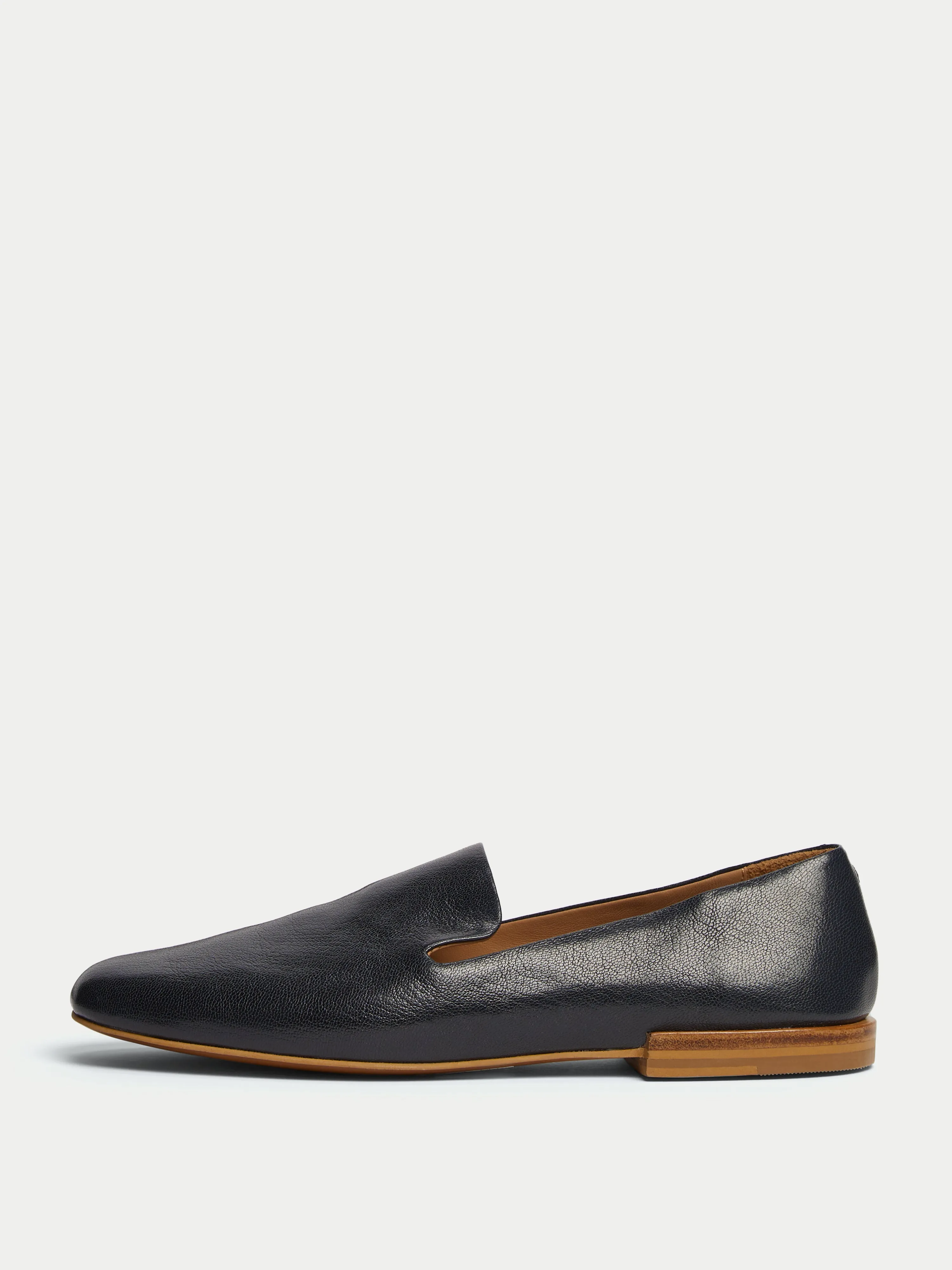 Jane Soft Leather Loafers | Black