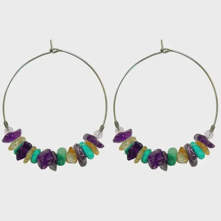 Lotusfeet Chips Hoop Earrings Mix