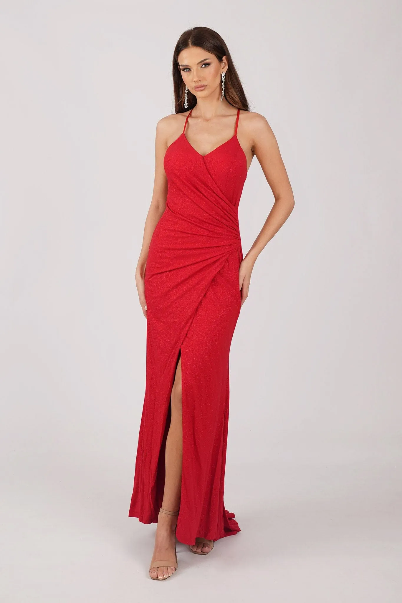 Lucia Maxi Dress - Shimmer Red