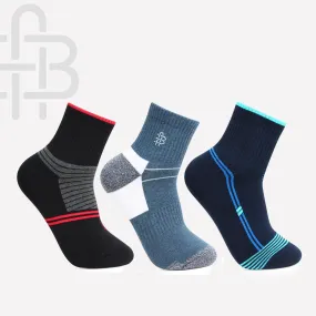 Men Jogger Anklet Sports Socks - Pack Of 3