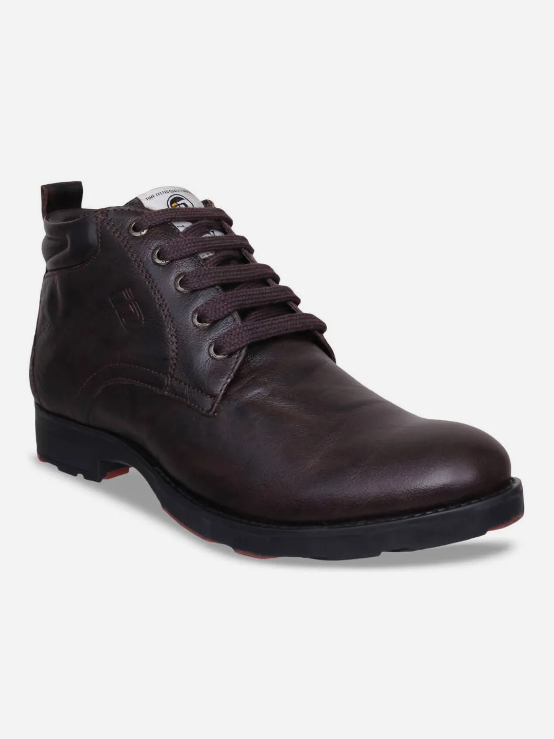 Men's Brown Crumble Leather Boot (ID1026)