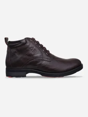 Men's Brown Crumble Leather Boot (ID1026)