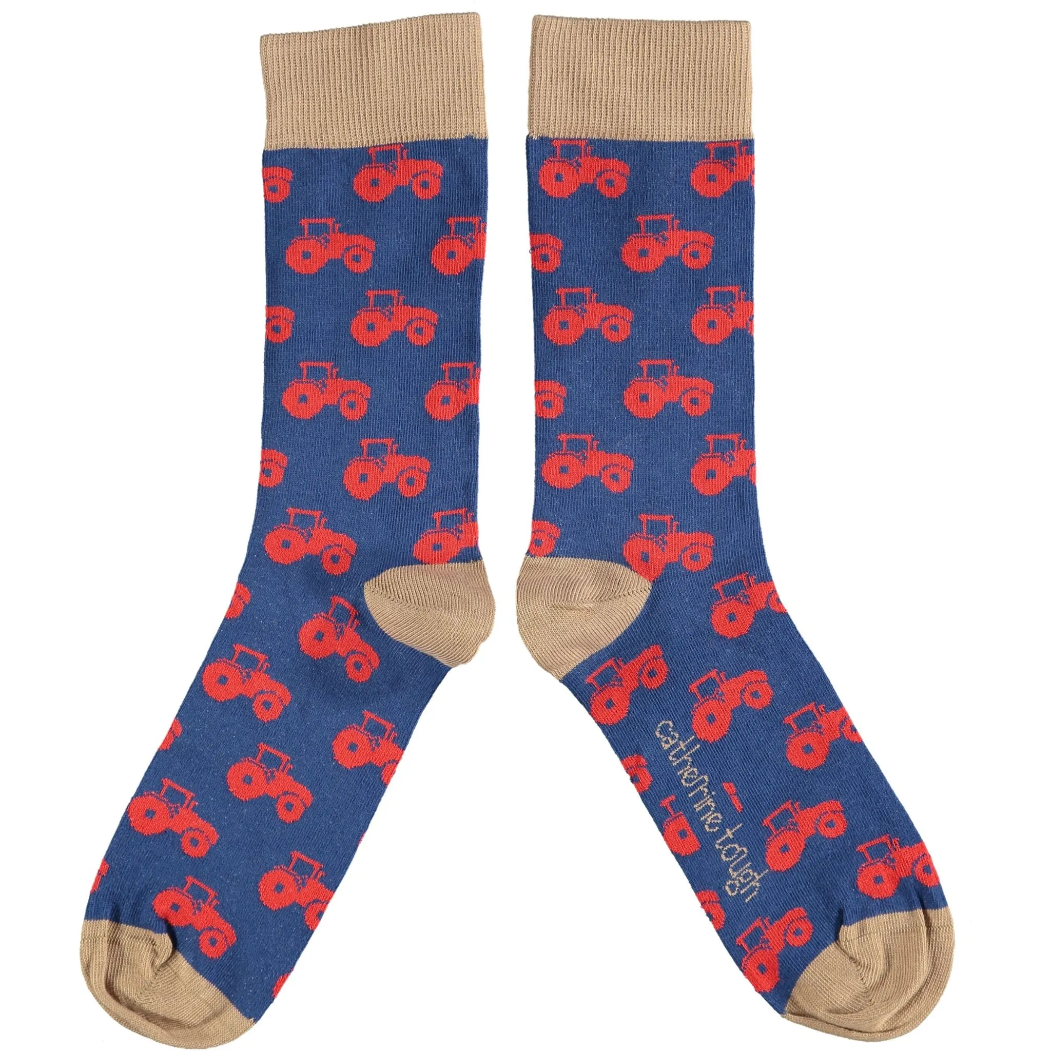 Men's Navy Tractor Organic Cotton Ankle Socks