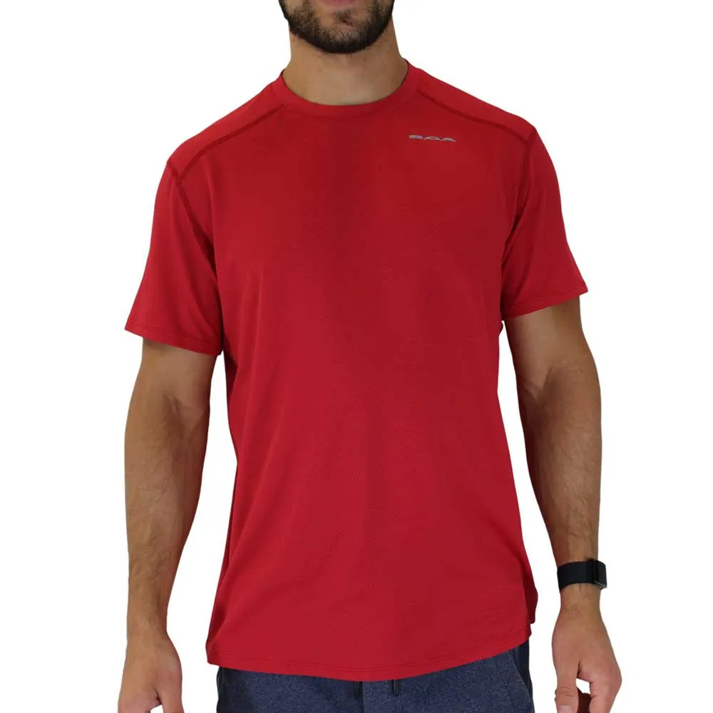 Men's Versatex Canyon Short Sleeve Running Shirt- Red