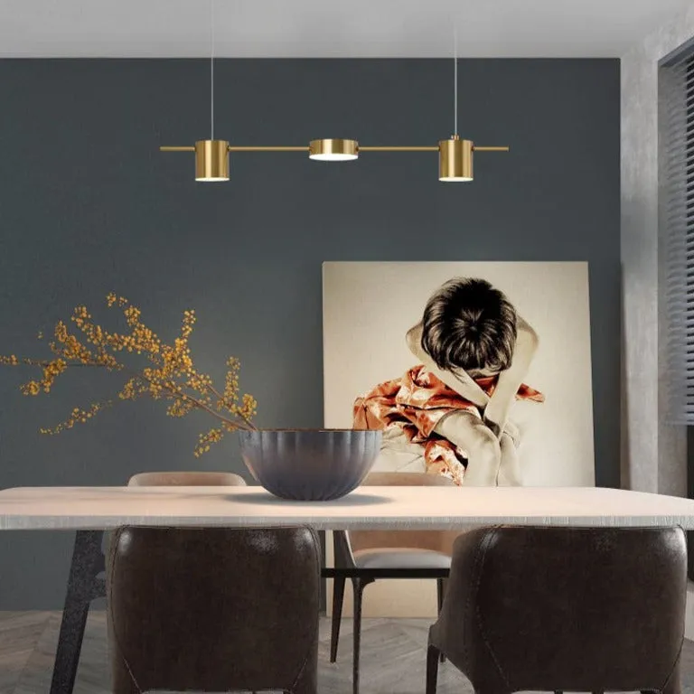 Modern Linear Gold Hanging Track Lights