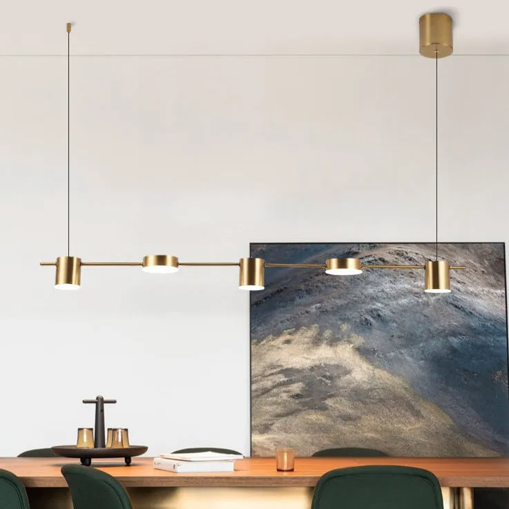 Modern Linear Gold Hanging Track Lights