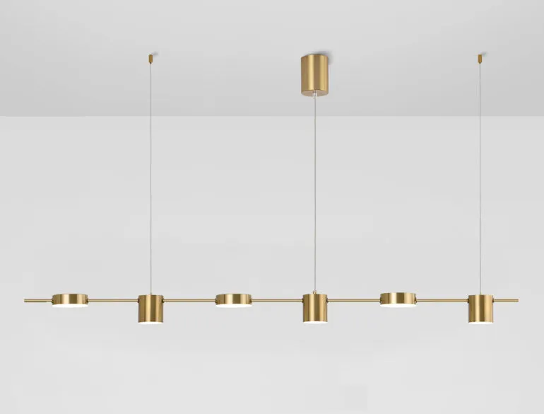 Modern Linear Gold Hanging Track Lights