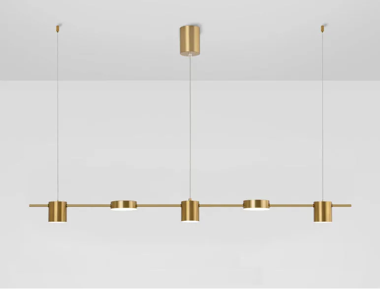 Modern Linear Gold Hanging Track Lights