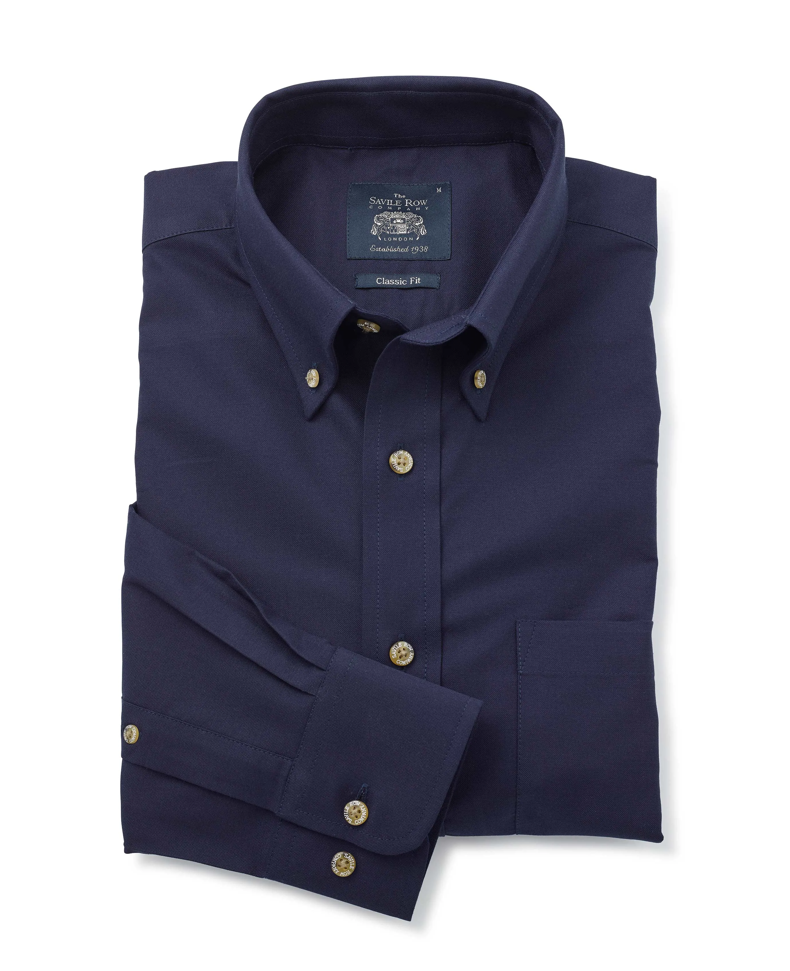 Navy Classic Fit Button-Down Oxford Shirt