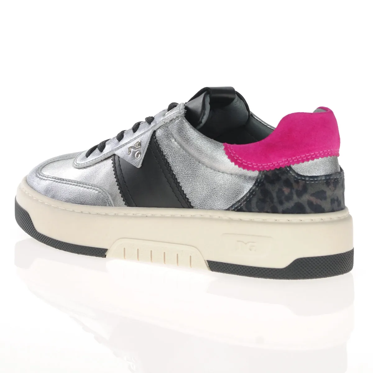 Nero Giardini Leather Trainers With Colour Block Heel