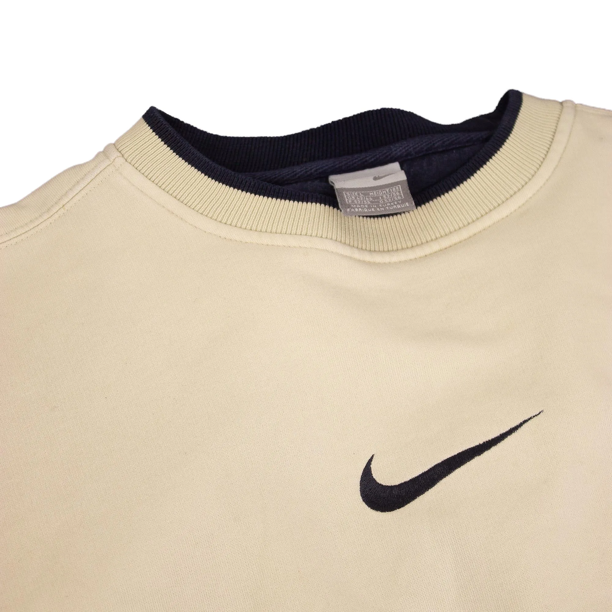 Nike 00s Embroidered Middle Swoosh Logo Sweatshirt (L)