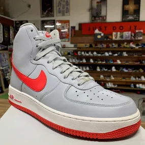 Nike AF1 High 'Grey / Red' Size 10