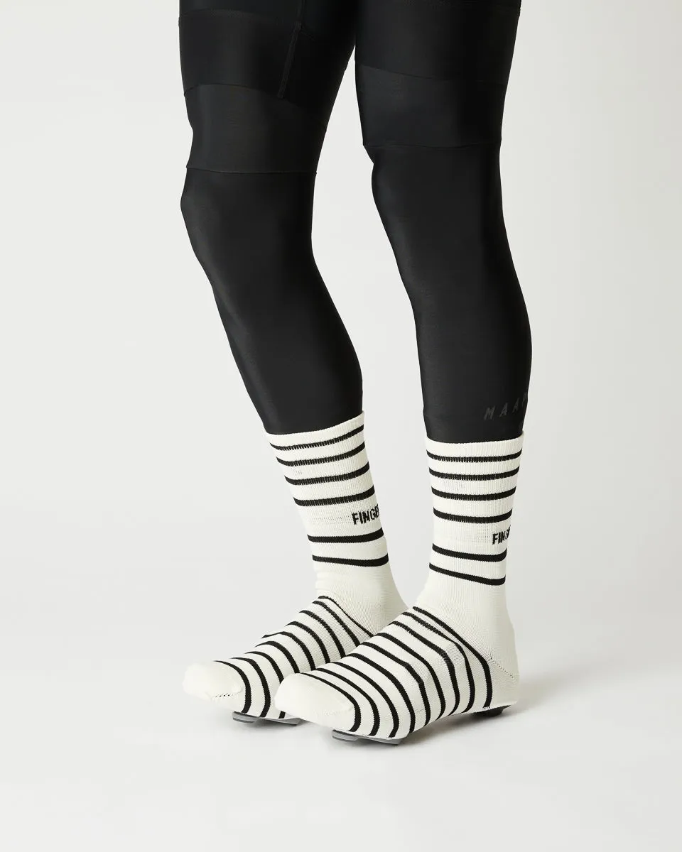 #OVERSOCKS RINGLET - TOFU / BLACK