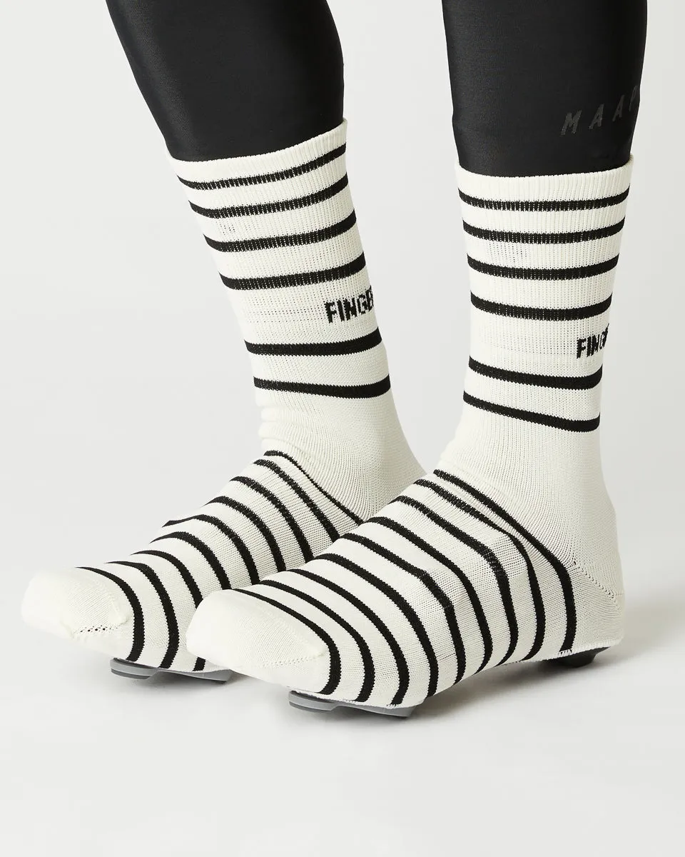 #OVERSOCKS RINGLET - TOFU / BLACK