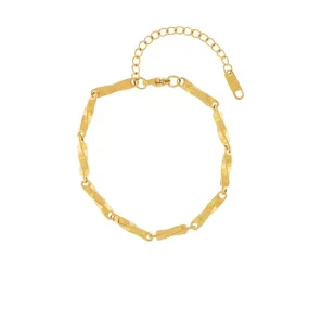 Passion Waterproof Organic Link Bracelet 18K Gold Plating