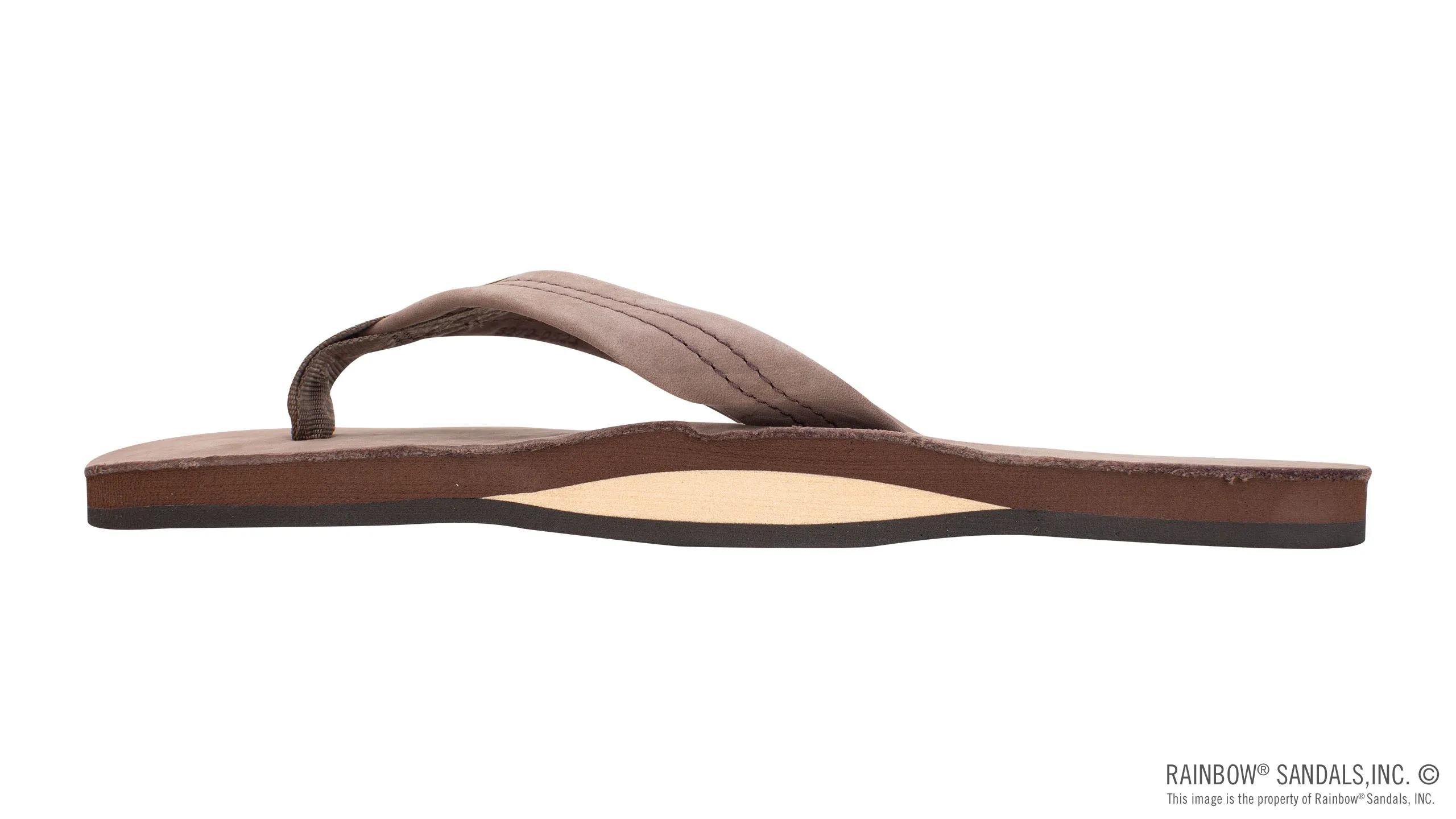 Rainbow Sandals Men's - Single Layer - 1" Strap - Expresso