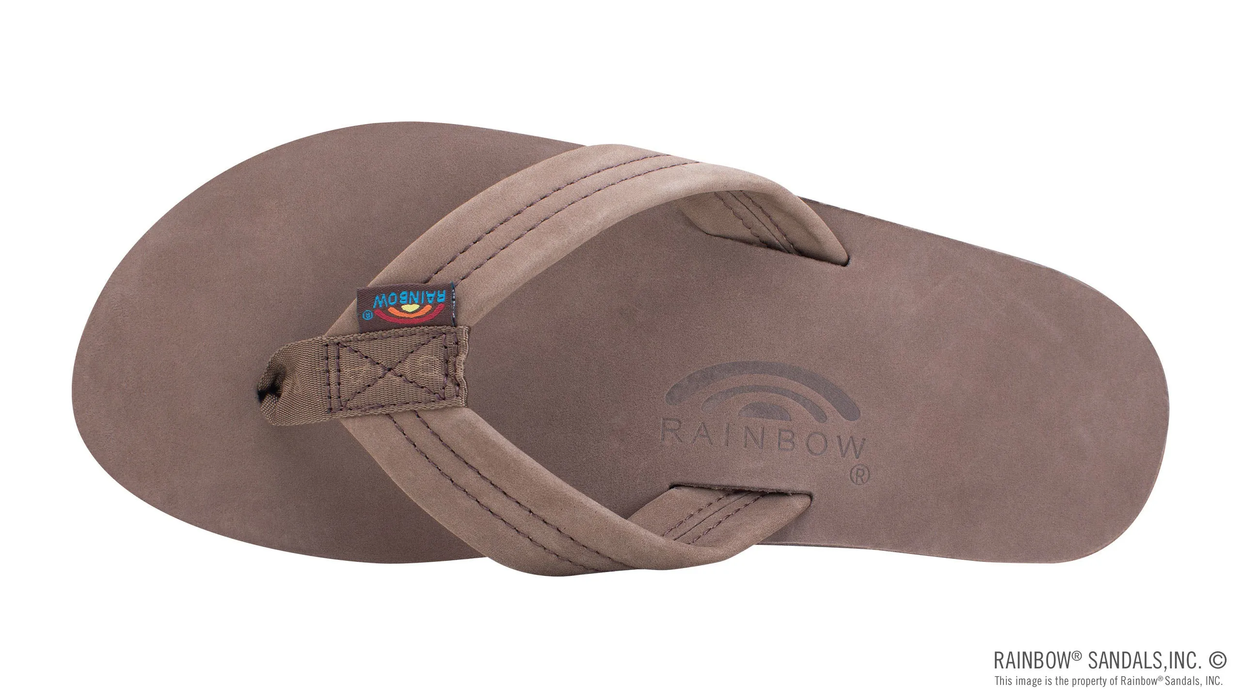 Rainbow Sandals Men's - Single Layer - 1" Strap - Expresso