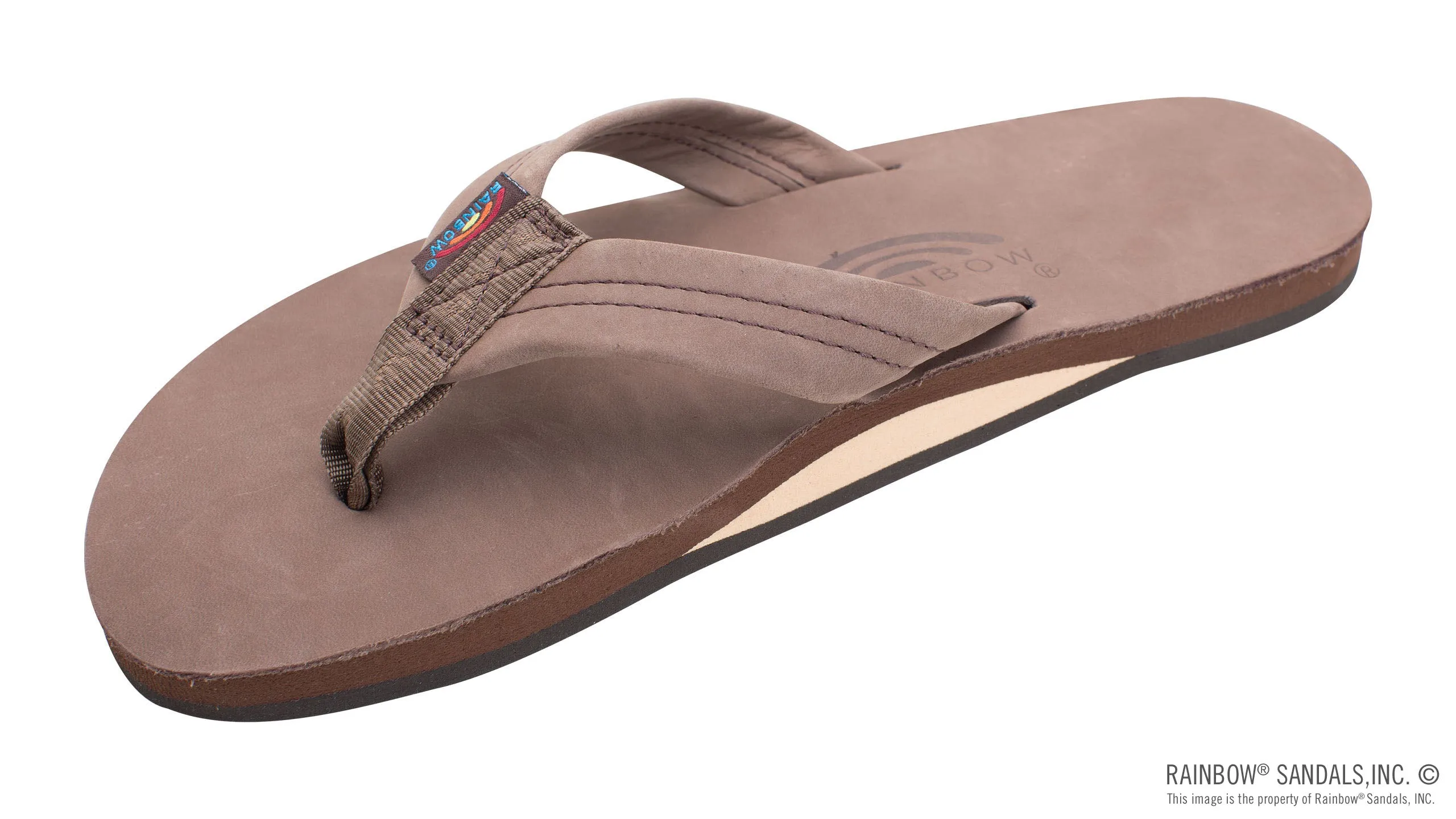 Rainbow Sandals Men's - Single Layer - 1" Strap - Expresso