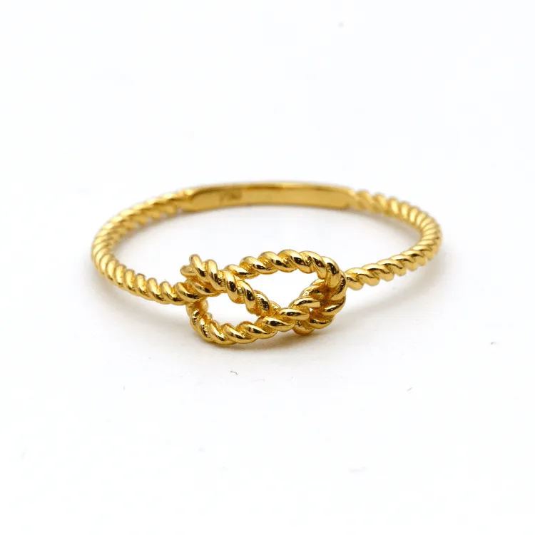 Real Gold Knot Rope Twisted Ring 6384 (SIZE 6) R1710