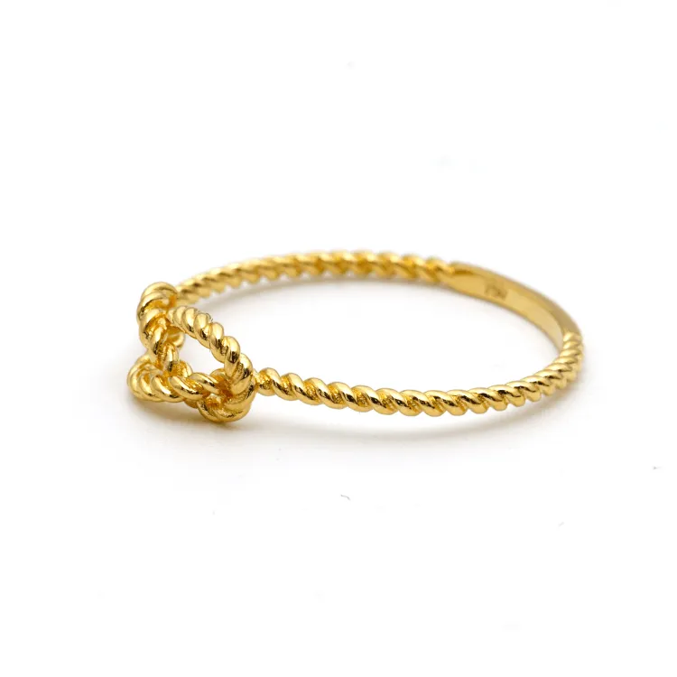 Real Gold Knot Rope Twisted Ring 6384 (SIZE 6) R1710