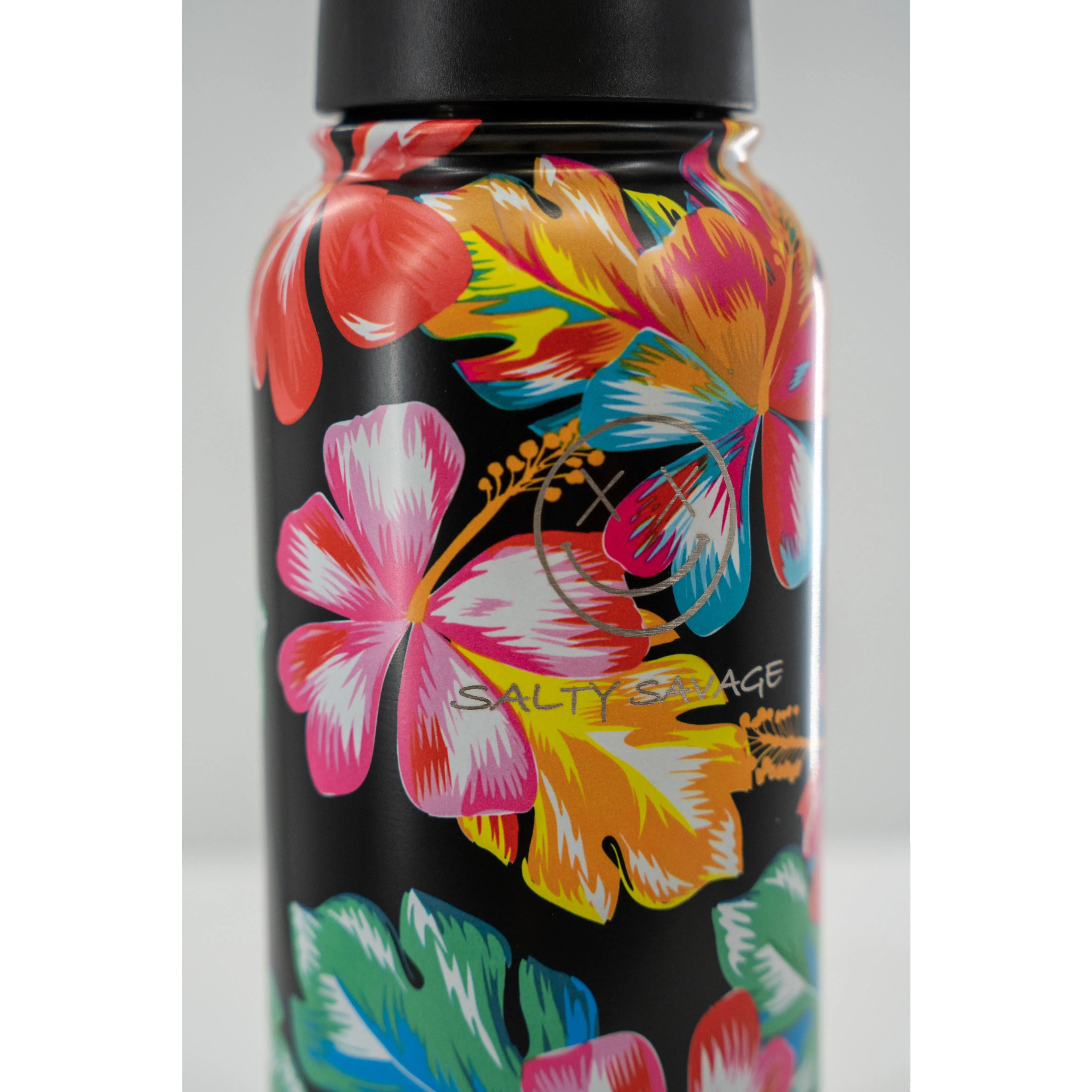 Salty Savage 32oz Thermal Insulated Water Bottle w/ Optional Straw Lid