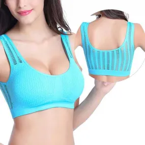 Seamfree Breathable Wireless Hollow Out Yoga Sleeping Sport Bras