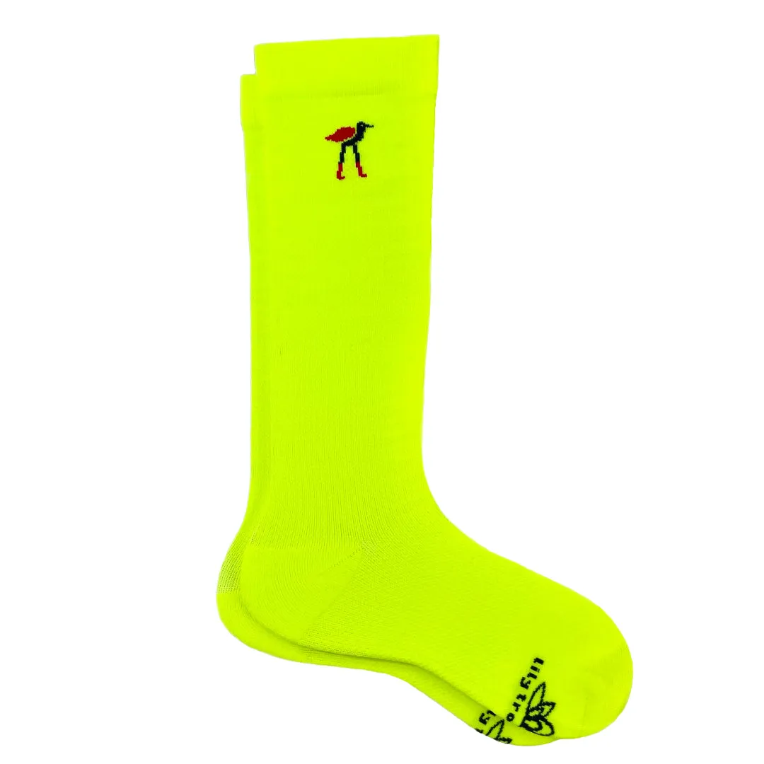 Solid Court Yellow Compression Socks