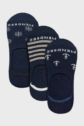 Spun Anchor No Show Socks - 3 Pack