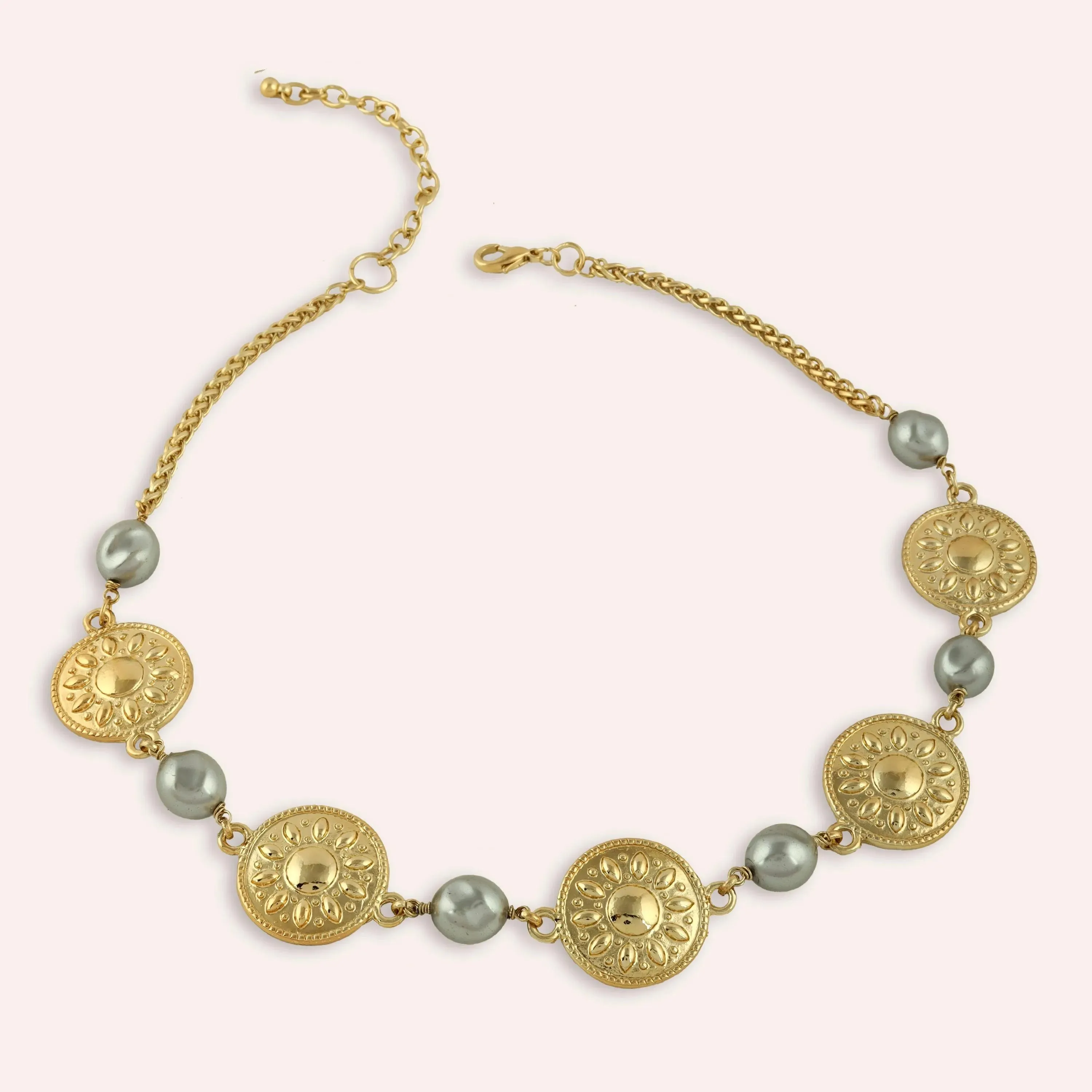 TFC Dainty Gold Plated Pearl Necklace