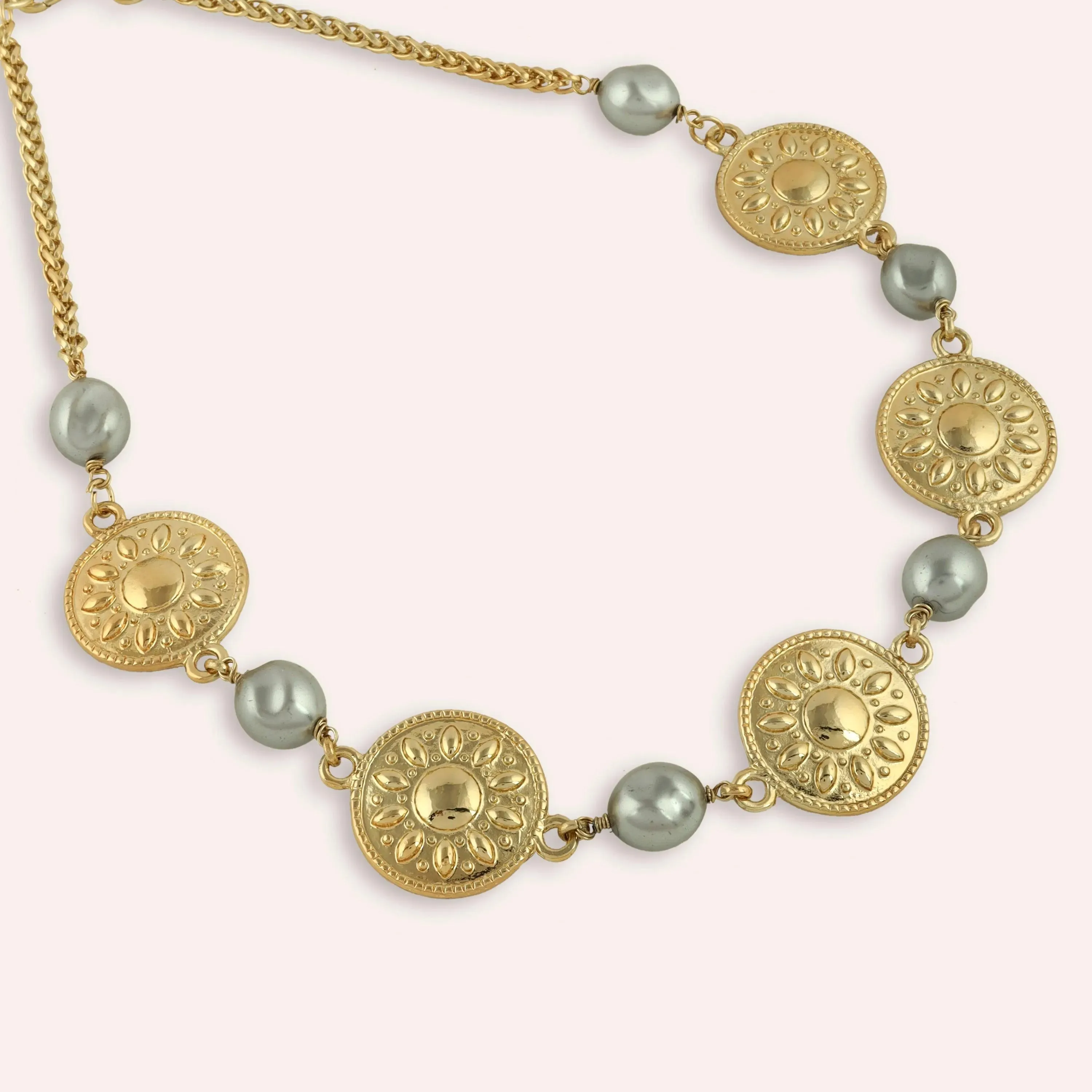 TFC Dainty Gold Plated Pearl Necklace