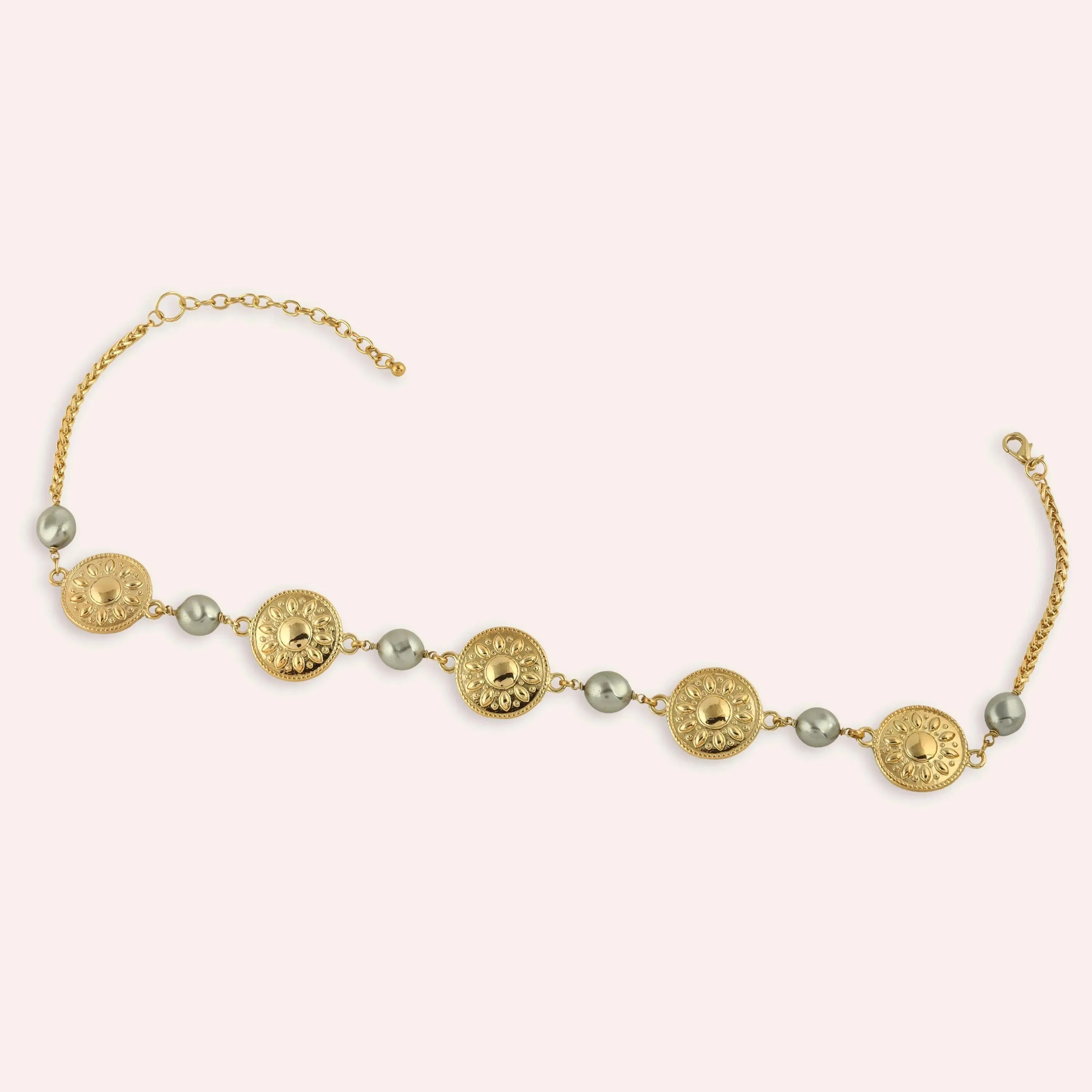 TFC Dainty Gold Plated Pearl Necklace