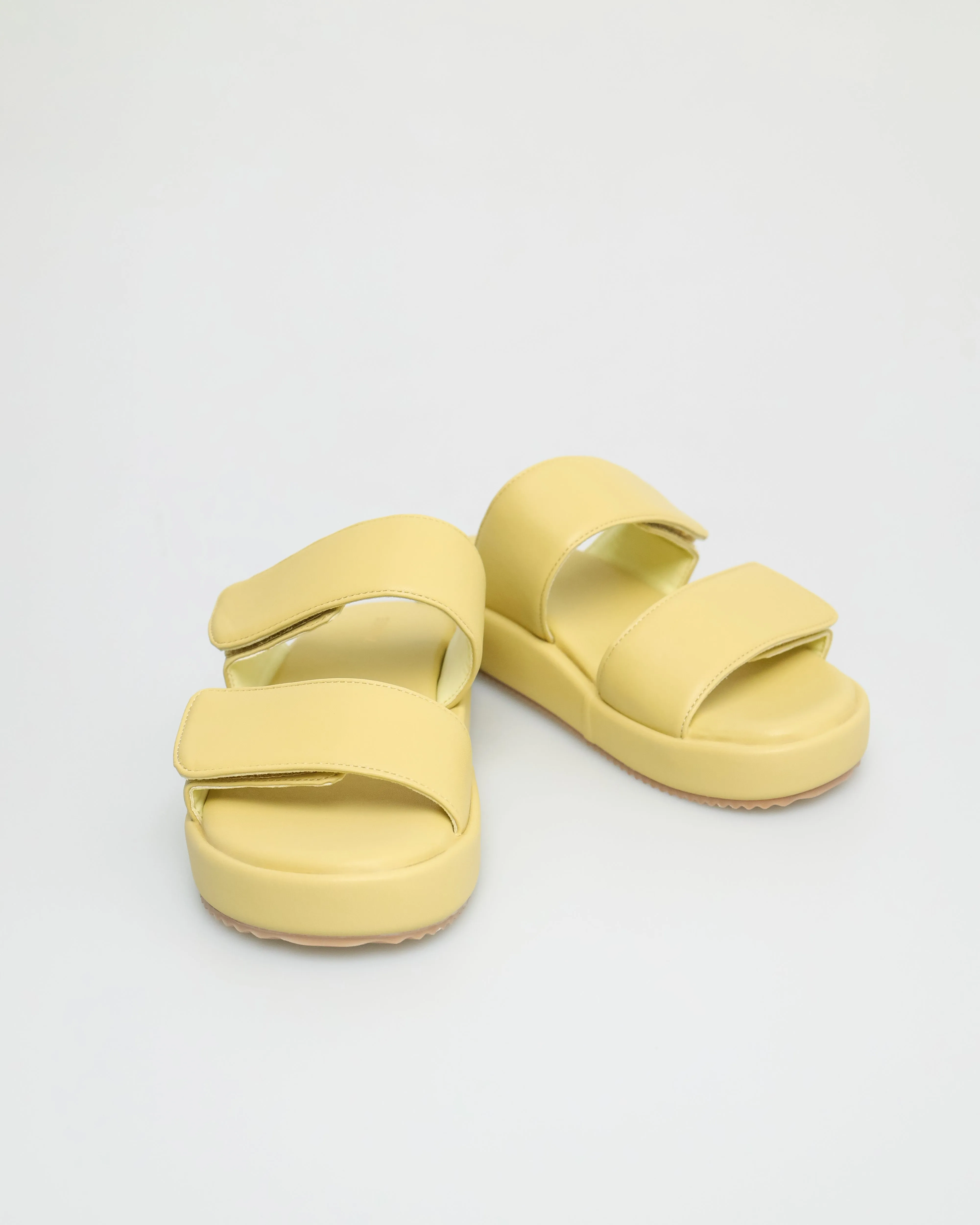 Tomaz FL059 Ladies Slide On Sandals (Yellow)