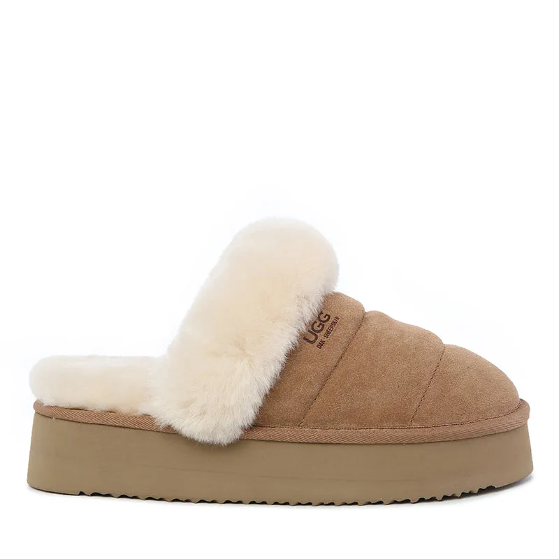 UGG Megan Rem-Strappy Platform Scuff