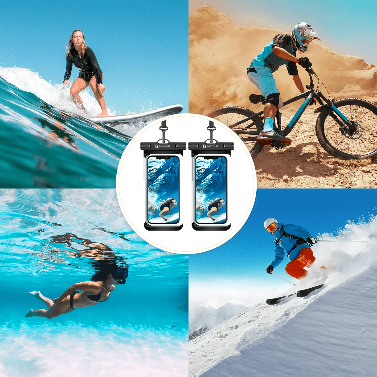 Waterproof Phone Pouch 2-Pack | Panoramic Waterproof Case